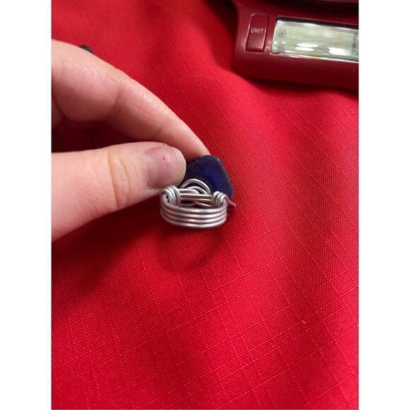 Sea Glass Spiral Ring Size 6 - Picture 6 of 8